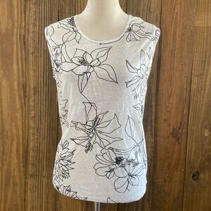 Brende Women’s Blouse Floral White & Black